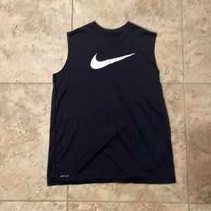 Youth Boys Nike Black Dri-Fit Black Tank-top